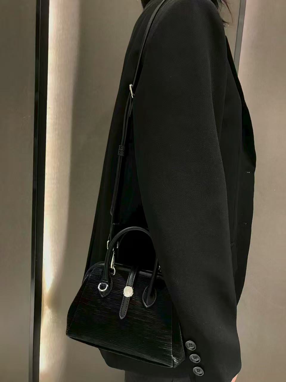 The Audrey Bag, Vegan Leather Structured Top Handle Bag by Miravio