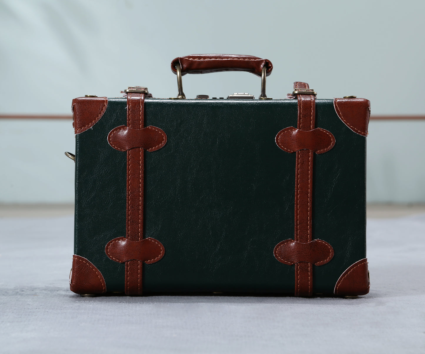 13-inch Handcrafted Vintage Retro Handbag - Multi-Purpose Carry-On Case, Vegan Leather by Miravio