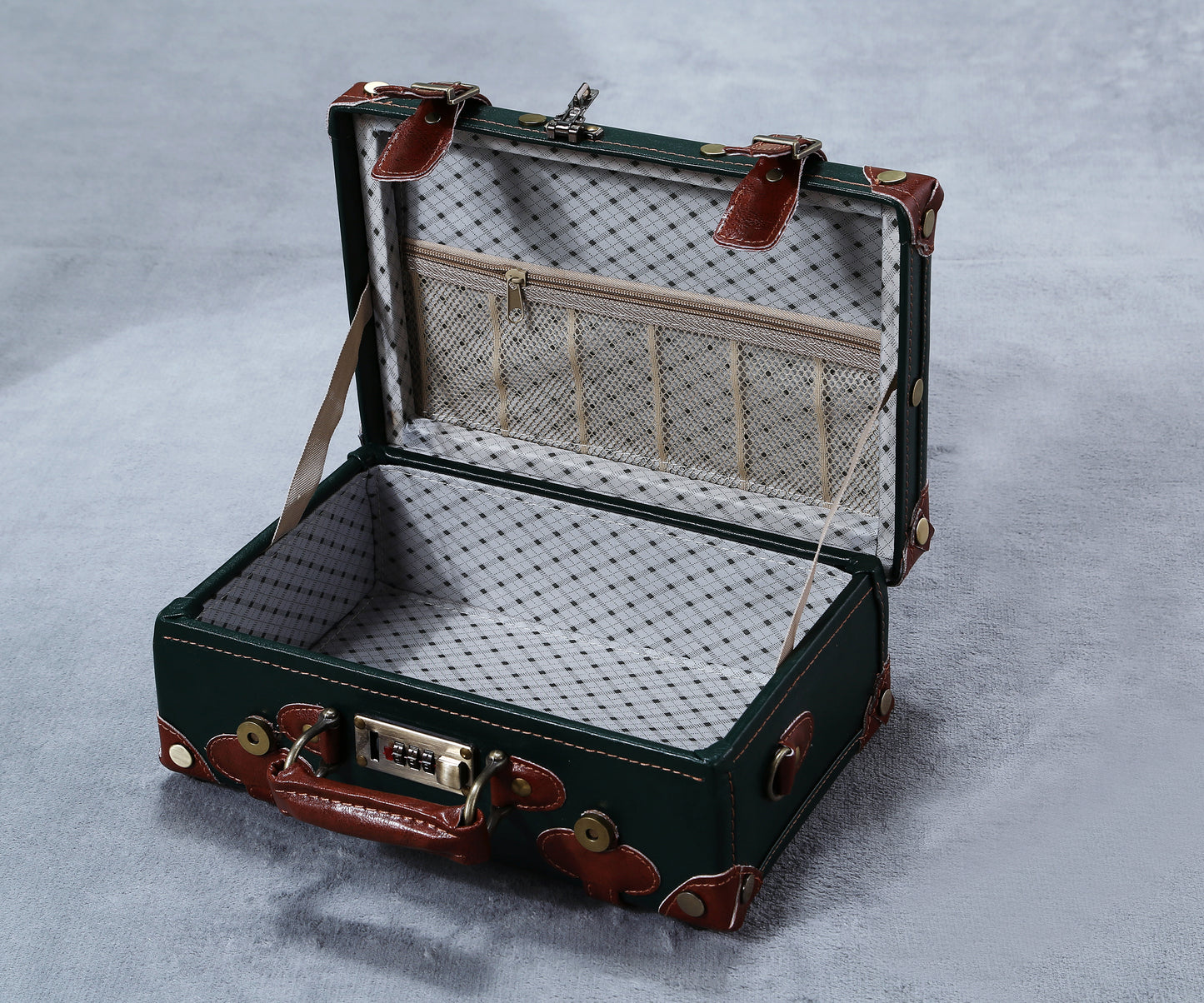 13-inch Handcrafted Vintage Retro Handbag - Multi-Purpose Carry-On Case, Vegan Leather by Miravio