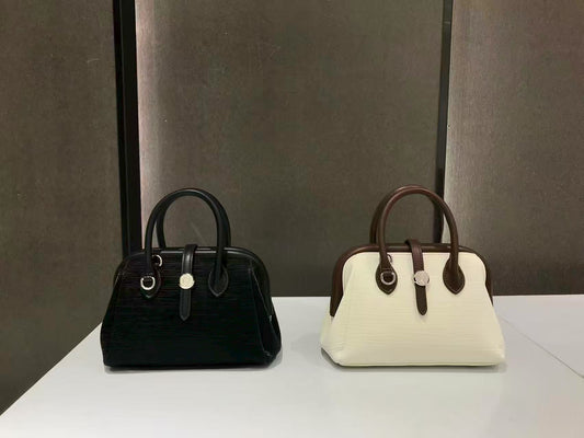 The Audrey Bag, Vegan Leather Structured Top Handle Bag by Miravio